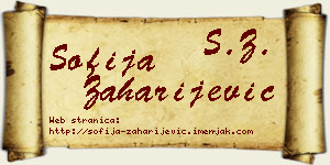 Sofija Zaharijević vizit kartica